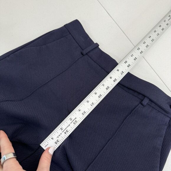 Theory Womens Dress Pants 2 Blue Pintuck Twill Knit 2 Trouser Comfy Office Basic - Picture 5 of 13